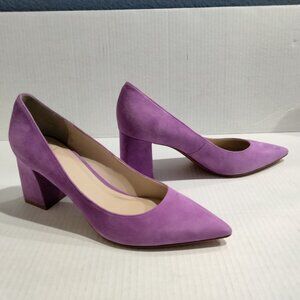 Marc Fisher LTD Block Heel Pump, Zala Light Purple Suede, Size 9.5, New in Box